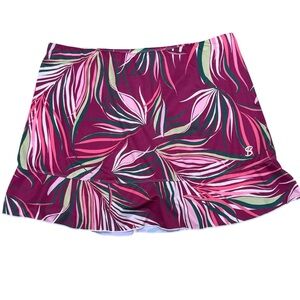 SOFIBELLA Tropical Print Women's Skort Color Pink White Size XL